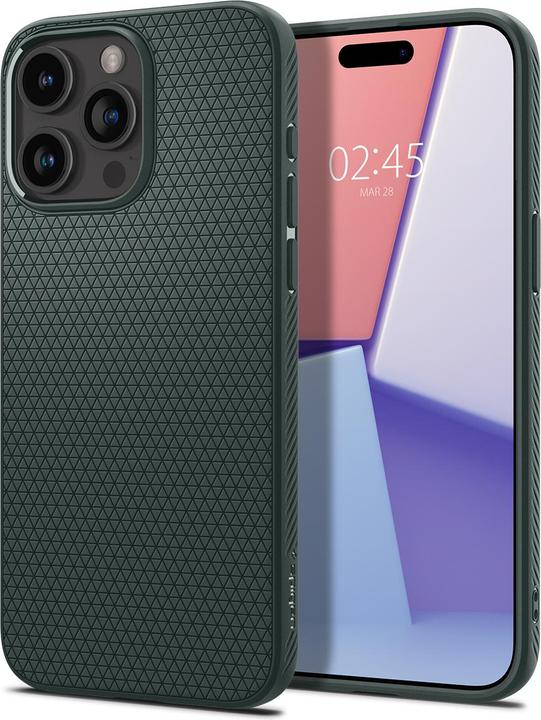 Actual product image Spigen Liquid Air iPhone 15 Pro Max 6.7" zielony/abyss green ACS06564 (Apple iPhone 15 Pro Max)