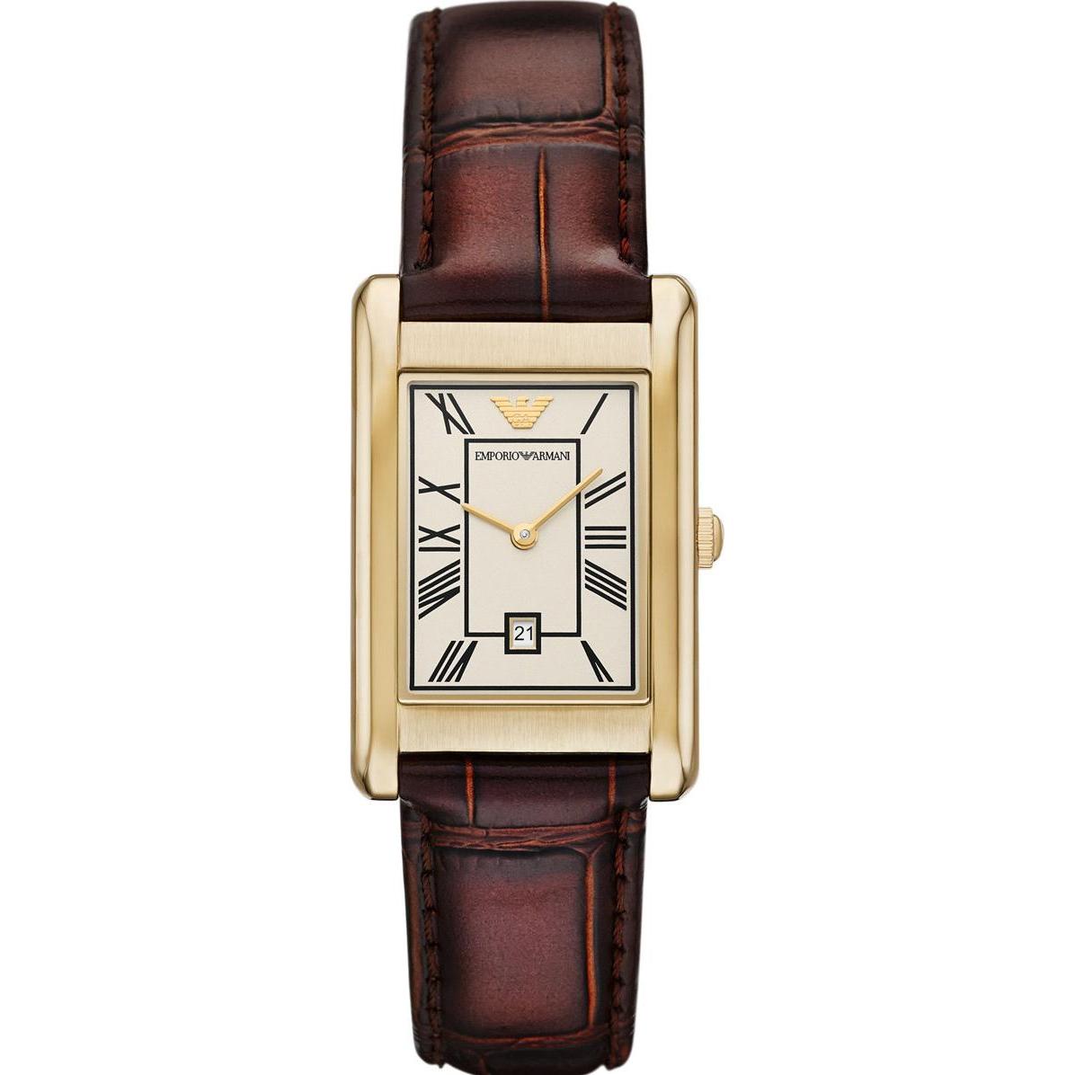 Emporio Armani, Armbanduhr, Herrenuhr, Gold, (Analoguhr, 25 mm)