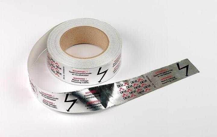 Produktbild Devi Alufolie, selbstklebend 19-805076 Länge 50m Breite 38mm mit Warnaufdruck (38 mm)