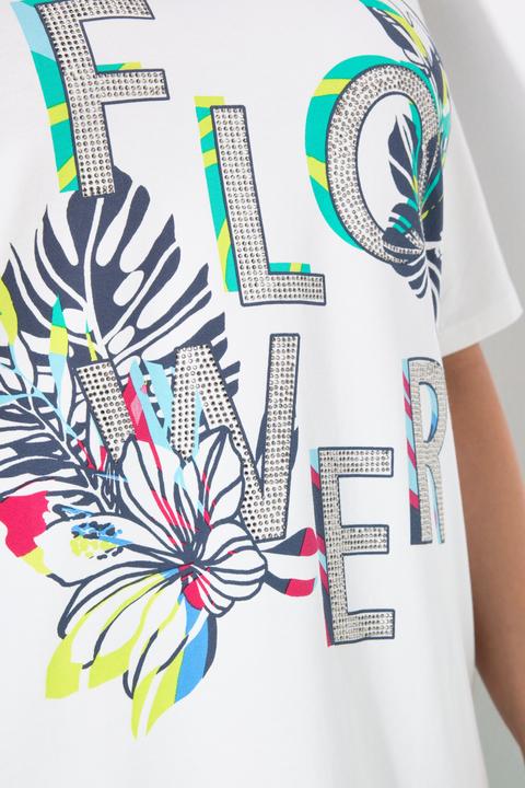 Produktbild Ulla Popken T-Shirt, Flower, Classic, V-Ausschnitt, Halbarm (46, 48)