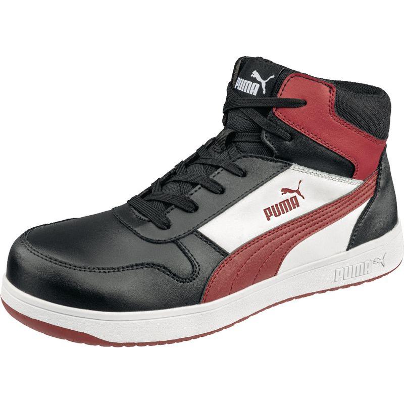 Puma, Sicherheitsschuhe, Frontcourt Blk/Wht/Red Mid S3 (S3, 39)