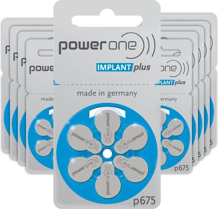 Immagine prodotto Powerone Batterie per apparecchi acustici ImplantPlus 675 (60 pz., 675, 540 mAh)