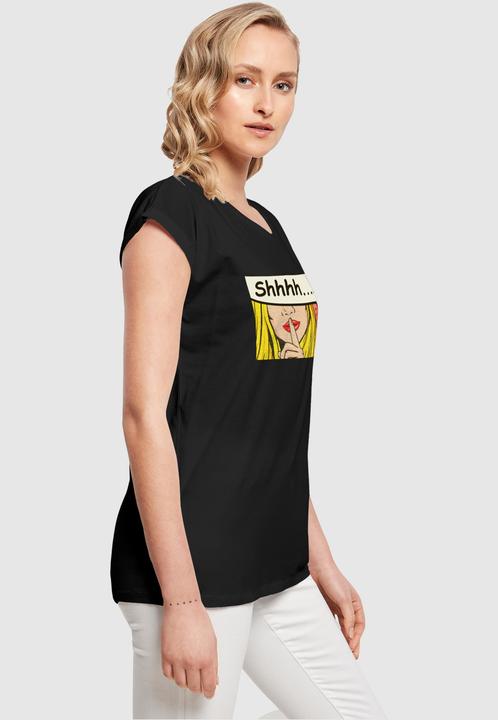 Produktbild Merchcode Ladies Silent Sign Comic Extended Shoulder Tee - 112423 (XXL)