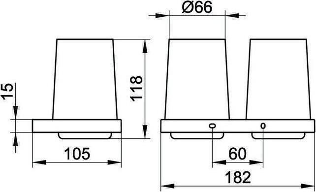 Produktbild Keuco Doppelglashalter EDITION 11 Kristallglas m Halter bro gebü