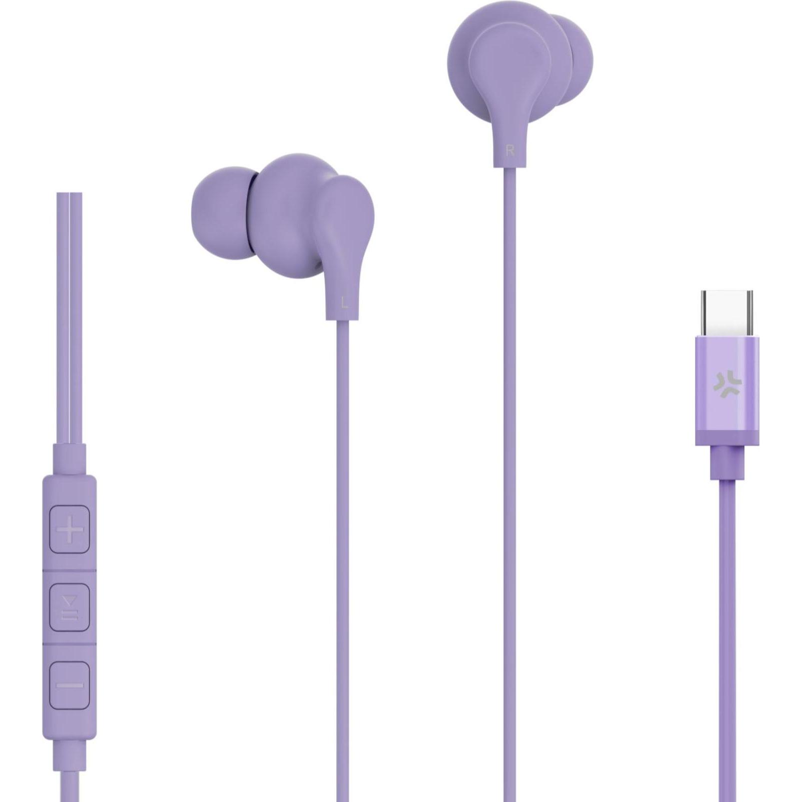 Celly Viola Usb-C Stereo Wired Earphones (Nessuna Cancellazione Del Rumore, Cablato), Cuffie,