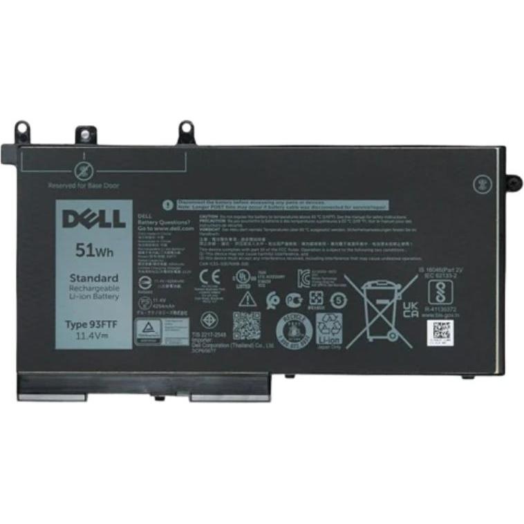 Dell 51 WHr 3-Cell Primary (3 Zellen, 4100 mAh), Notebook Akku, Schwarz