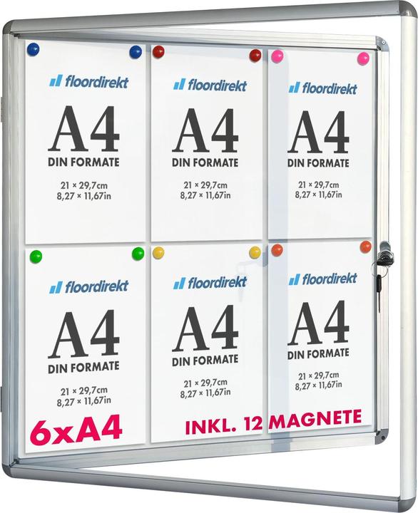 Produktbild Master of Boards Schaukasten PremiumMaster of Boards, AcrylglasTür, Für 6 x A4