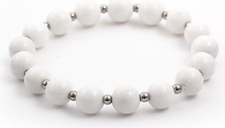 Immagine prodotto Beneto Bracciale di perle di giada bianca MINK31 / 17 (L) (Giada)