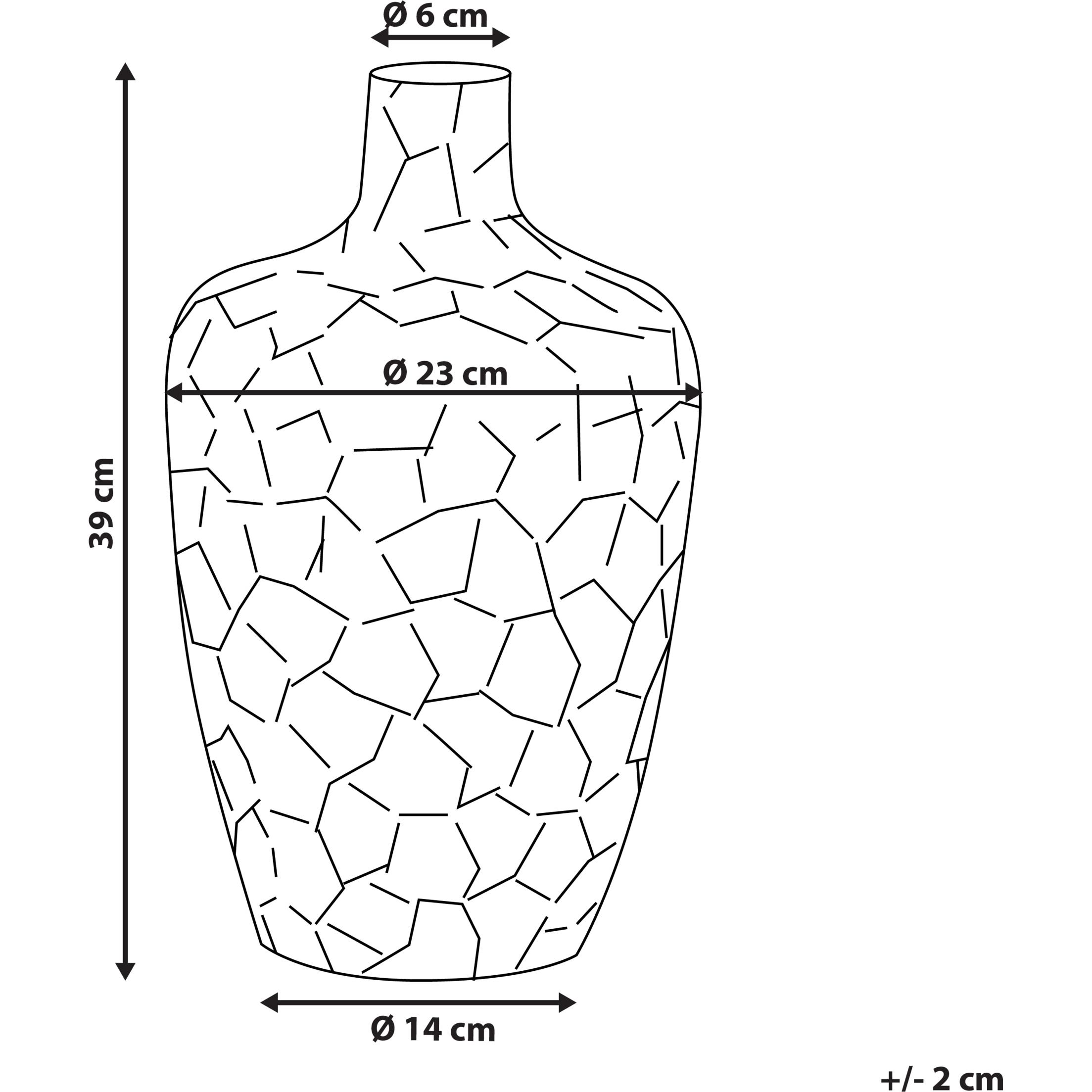 Thumbnail - Beliani, Vase, Blumenvase Aluminium silber 39 cm INSHAS (1 x)