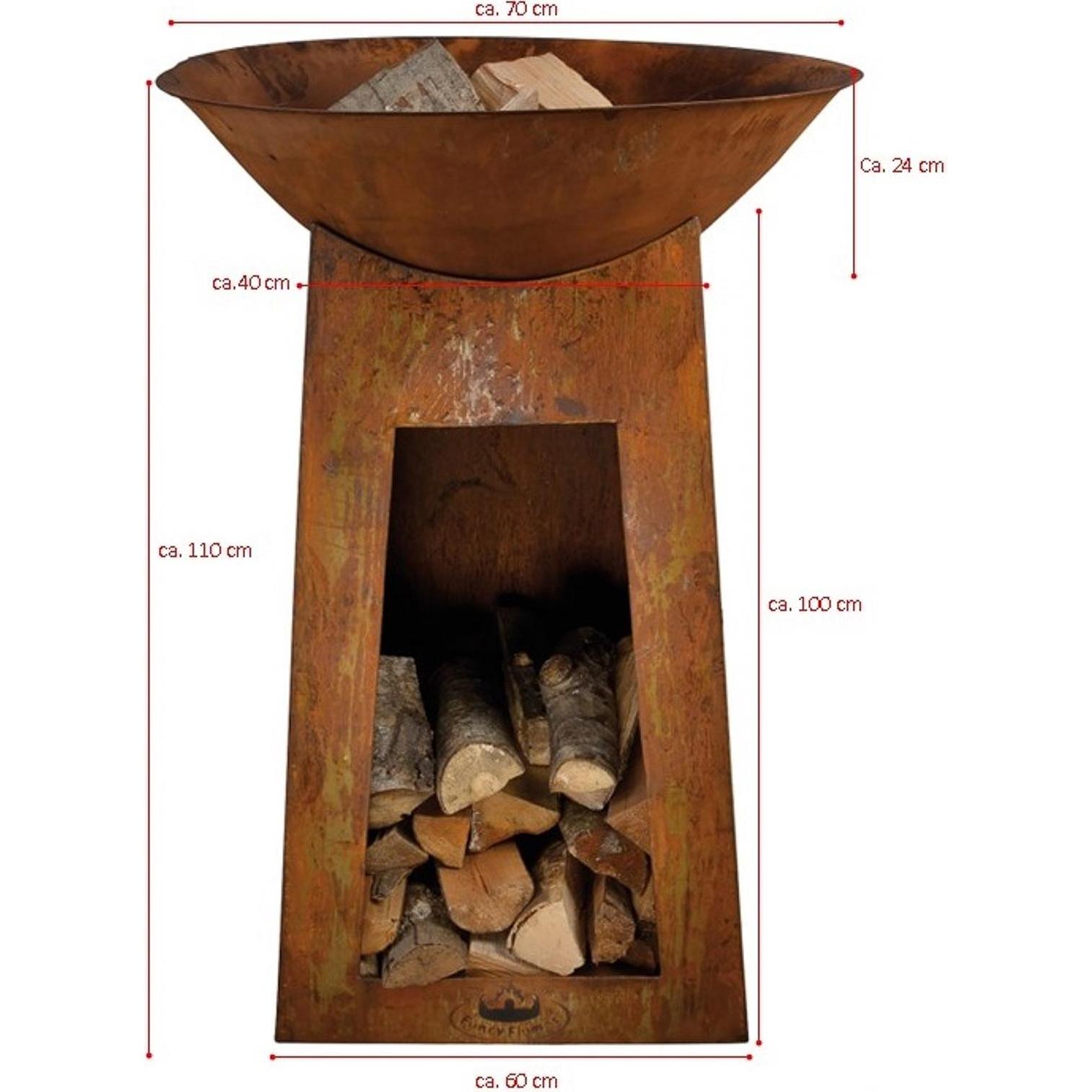 Thumbnail - Jet-Line, Feuerschale, Feuerstelle Cambridge 110 cm rostoptik (70 cm)