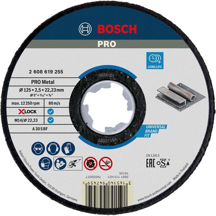 Produktbild Bosch Professional Zubehör PRO Metal X-Lock Trennscheibe, 125 x 2,5 x 22,23 mm