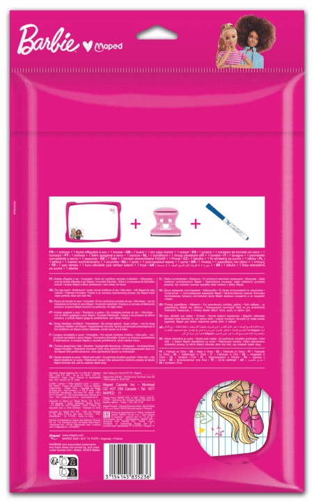 Image du produit Maped Ardoise blanche effaçable incassable Barbie