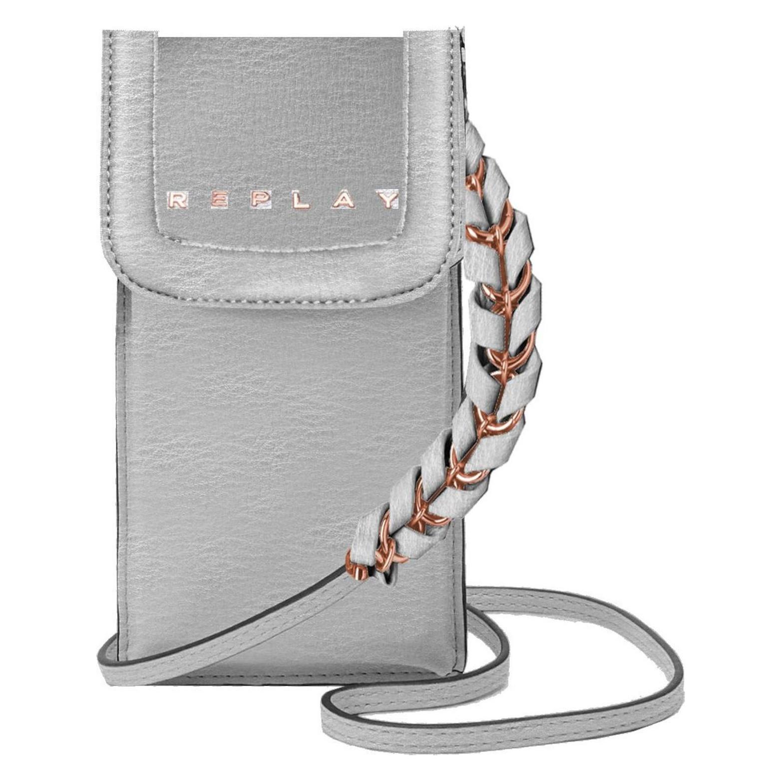 Replay, Damen, Handtasche, Phone Case, Silber