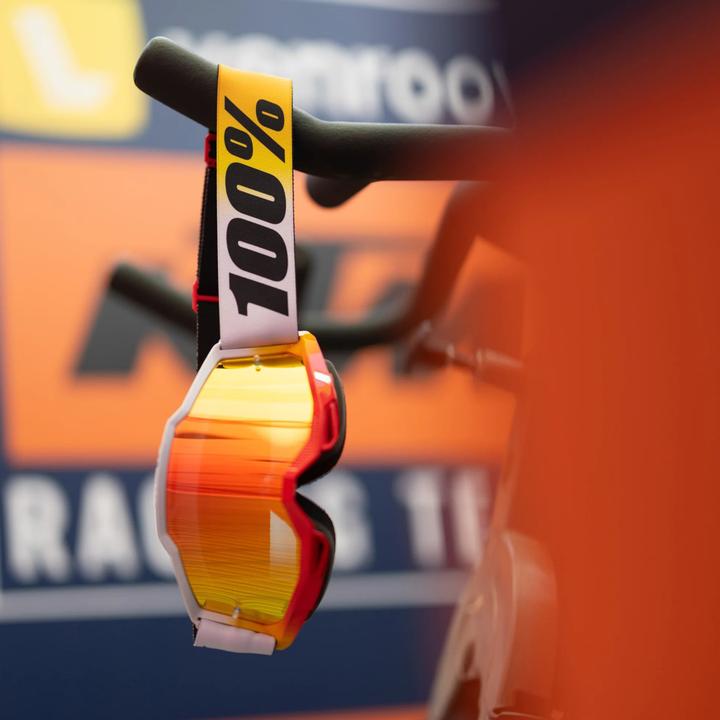 Immagine prodotto 100% Goggle Accuri 2 Torken - Mirror Red Lens (Arancia, Bianco, Red, Rosso)