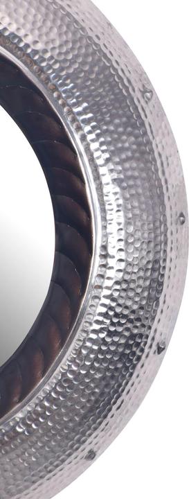 Actual product image FineBuy Wall mirror hallway mirror round metal 74 cm mirror hallway hammered finish (Ø 74 cm)