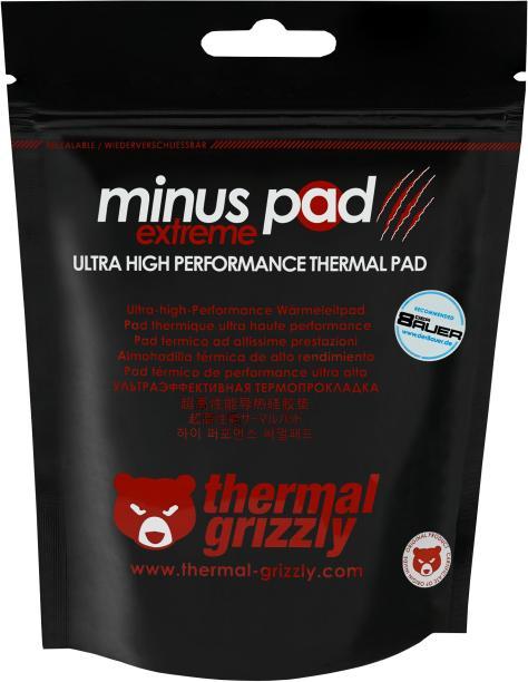 Image du produit Thermal Grizzly Minus Pad Extreme - 100 × 100 × 0,5 mm (0.50 mm, 80 W/m K)