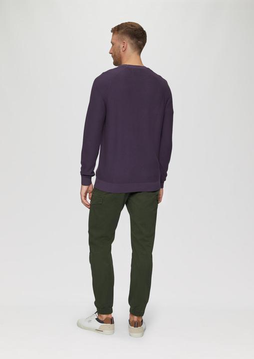 Produktbild s.Oliver Strickpullover Strickpullover mit Struktur und Label-Patch (M)
