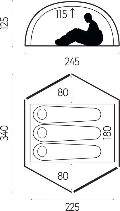 Produktbild Fjällräven Abisko Dome 3 (Kuppelzelt, 3.68 kg, 3 Personen)