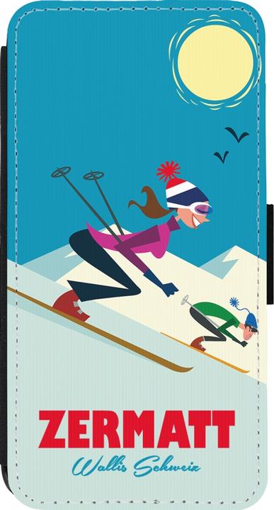 Produktbild PhoneLook Hülle Wallet schwarz Zermatt Ski Downhill (Apple iPhone 13 Pro)