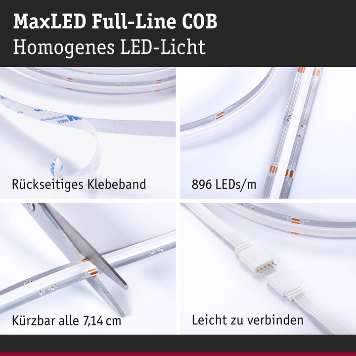 Immagine prodotto Paulmann MaxLED 500 Stripe Set (RGBW, 250 cm, Interno)