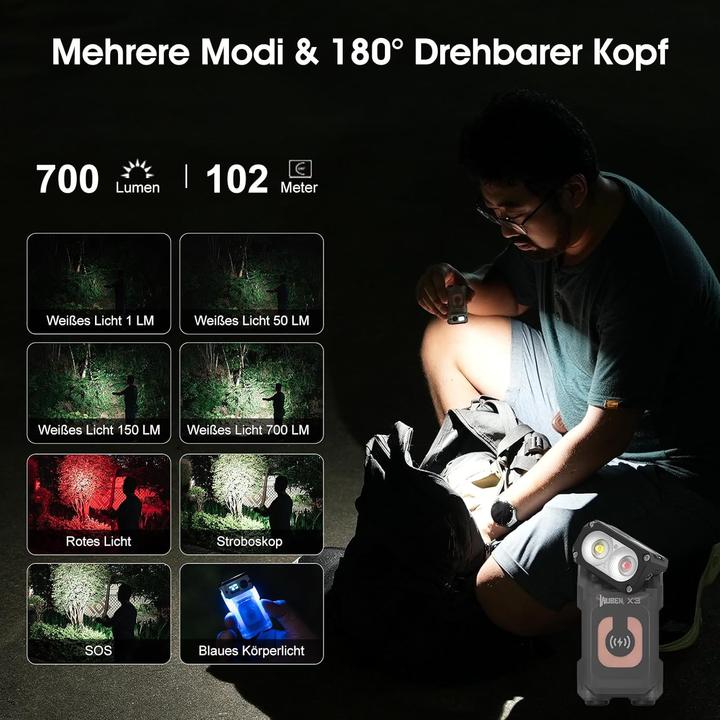 Actual product image Wuben X3charging station (7 cm, 700 lm)