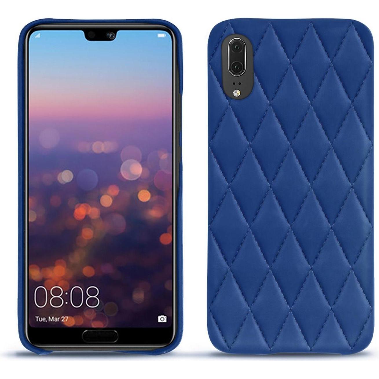 Noreve Lederschutzhülle (Huawei P20), Smartphone Hülle, Blau