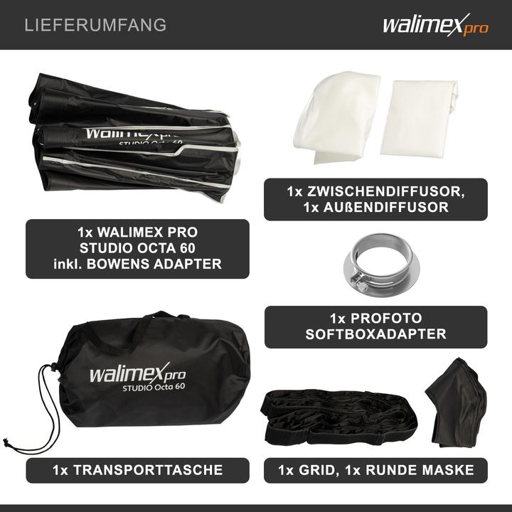 Image du produit Walimex pro Studio Octa 60 Profoto (Boîte à lumière, 60 cm)