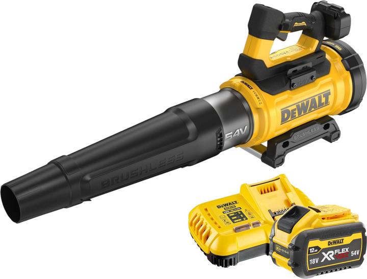 Actual product image DeWalt DCMBL 777 Y1 cordless axial blower 54 V FlexVolt Brushless + 1x rechargeable battery 12.0 Ah (Rechargeable battery operated, Leaf blower)