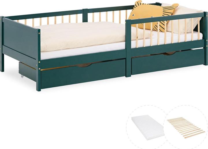 Produktbild Homestyle4u Kinderbett mit Matratze (90 x 200 cm)