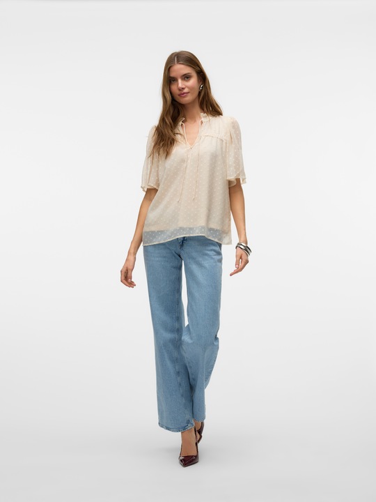 Image du produit Vero Moda Vmleah Ss Lace Top Wvn Ga Noos (XL)
