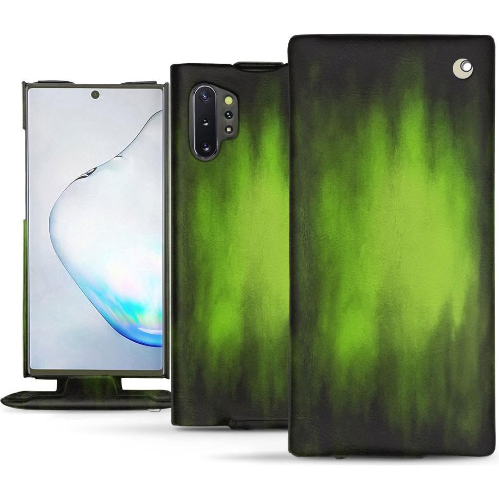 Thumbnail - Noreve Lederschutzhülle vertikal (Samsung Galaxy Note 10+), Smartphone Hülle, Grün