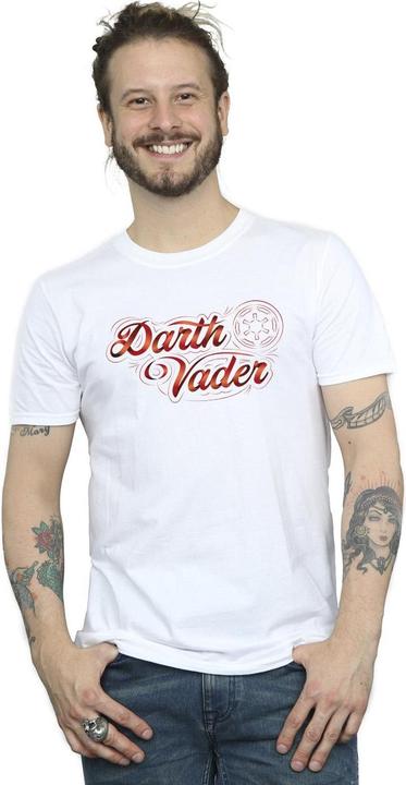 Immagine prodotto Star Wars Obi-Wan Kenobi Darth Vader Ribbon Font Maglietta Uomo (L)