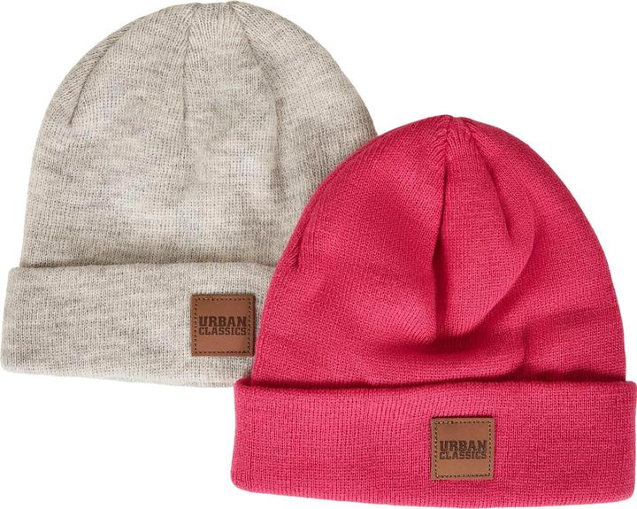Produktbild Urban Classics Logopatch Beanie Kids 2-Pack (158/164)