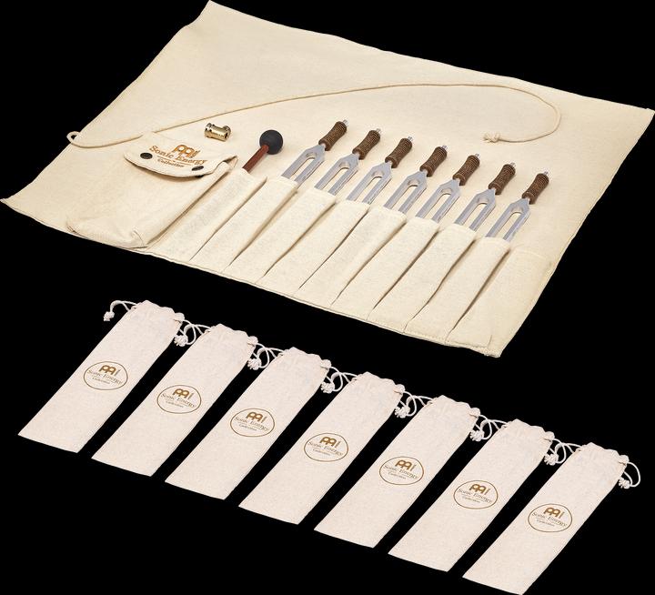 Actual product image Meinl Therapy Tunging Fork Rollup Chakra Set (Percussion)