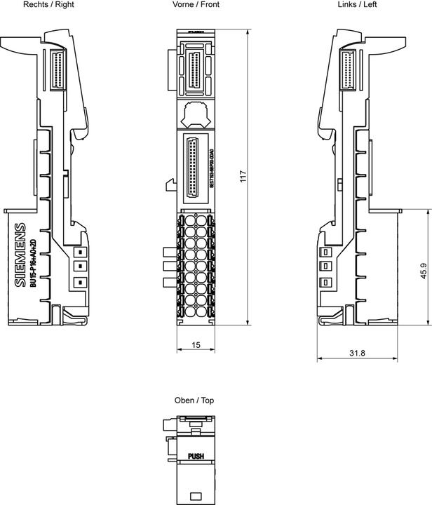Actual product image Siemens ET200SP BaseUnit Type A0