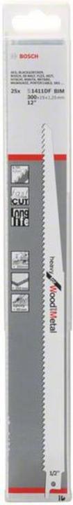 Produktbild Bosch Professional Zubehör Säbelsägeblatt S 1411 DF, Heavy for Wood and Metal, 25er-Pack