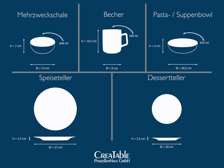 Actual product image CreaTable Luna (20 Piece)