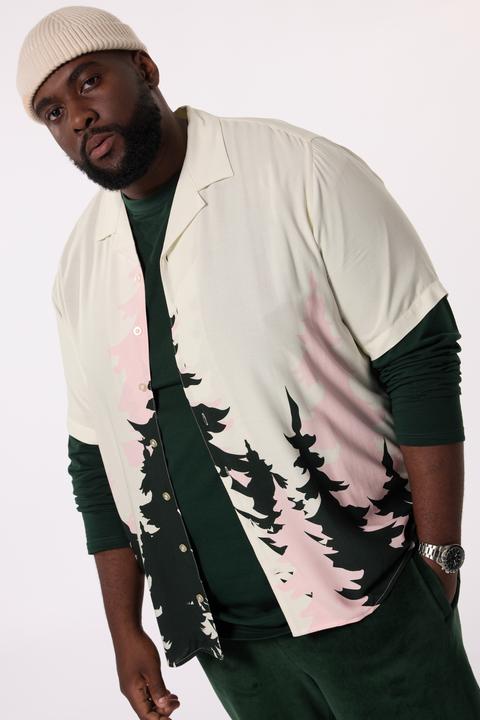 Produktbild Sthuge Hemd, Halbarm, Alloverprint, Cuba Kragen, kastiger Fit (7XL)