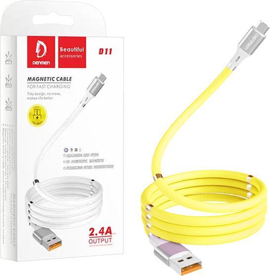 Denmen USB-A to USB-C USB cable 1 m yellow (29365) (1 m, USB 2.0)