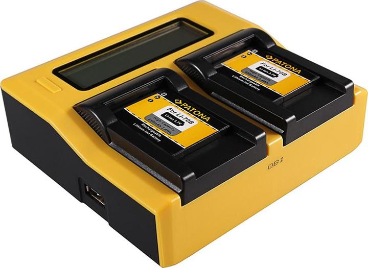 Actual product image Patona Dual LCD USB charger for Olympus Li-70B FE FE4020 FE-4020 FE4040 FE-4040 FE5040 FE-5040 FE-5040 (Camera battery charger)