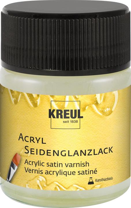 Image du produit Kreul Vernis acrylique satiné transparent à base de résine synthétique 50 ml (Incolore, 0.05 l)