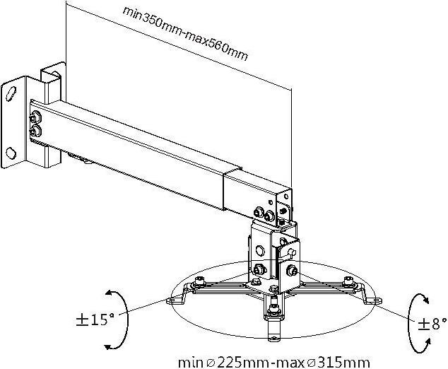 Actual product image equip Fixing kit (Wall, Ceiling)