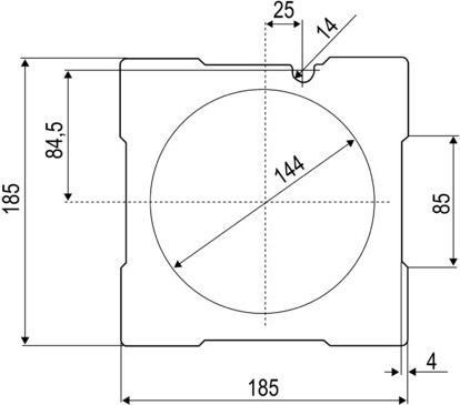 Produktbild Maico MAI ECA15-EMA16 Distanzrahmen zu ECA 150, EMA 16-18