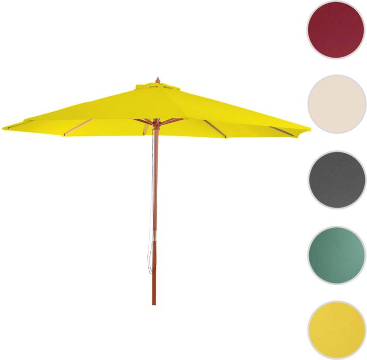 Produktbild Mendler Sonnenschirm Florida, Ø 3,5m Polyester/Holz 7kg - gelb (3.50 m)