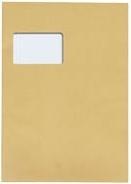 Produktbild Mailmedia Papprückwandtaschen DIN C4 mit Fenster braun 100 St. (100 x)