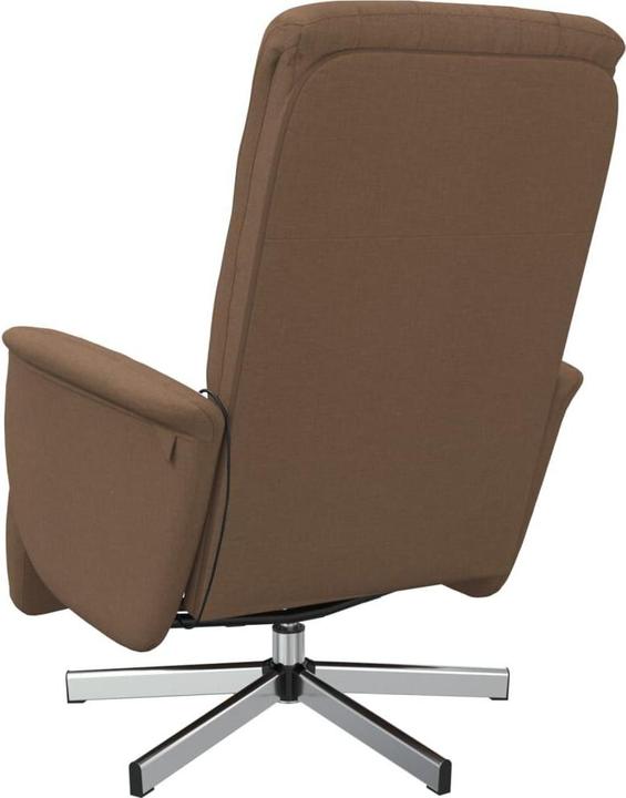 Actual product image vidaXL Massage chair with footrest brown fabric, colour