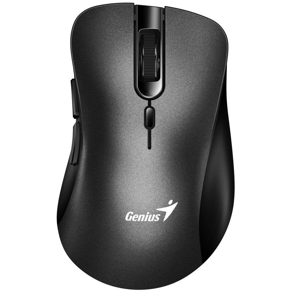 Genius Ergo 8100S/Ergonomická/Optická/Pro praváky/1 600 DPI/Bezdrátová USB/Černá (Kabellos), Maus, Schwarz