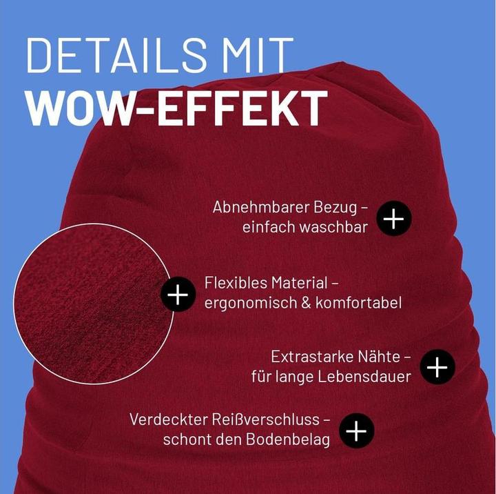 Actual product image Lumaland Sitzsack Flexi Comfort 320 L, Rot