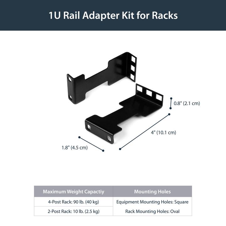 Immagine prodotto StarTech Adattatore Di Profondità Per Rack 4" - 1u