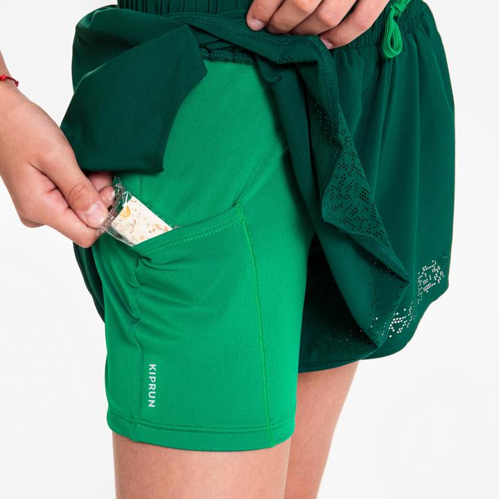 Produktbild Kiprun Laufshorts Mädchen atmungsaktiv - Dry + 900 grün